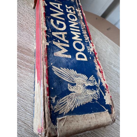 Vintage Magna Dominoes Set – Complete – 1940s – The Embossing Co. - Picture 7 of 13